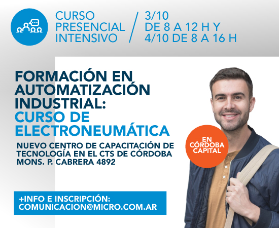 Curso presencial de electroneumática en CTS Córdoba. 
3/10 de 8 a 12 h y 4/10 de 8 a 16 h